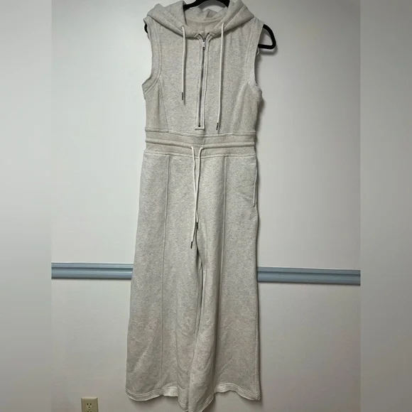 Free People Cream Hooded Jumpsuit - Picture 3 of 9